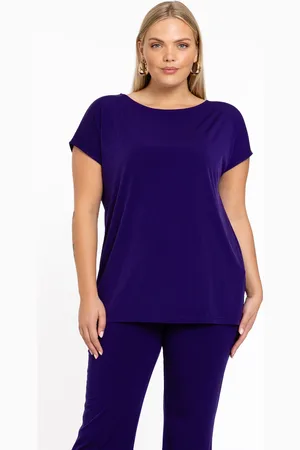 Yoek T-shirt kapmouwen | Paars | Maat 38/40