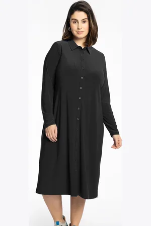 Yoek Blouse midi | Zwart | Maat 38/40