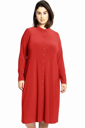 Yoek Blouse midi | Rood | Maat 38/40
