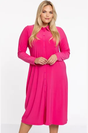 Yoek Blouse midi | Roze | Maat 38/40