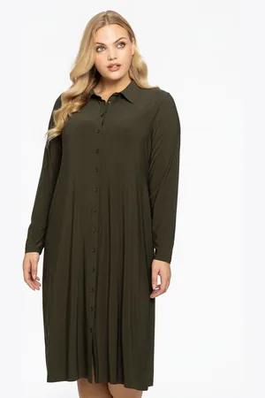 Yoek Blouse midi | Dark Green | Maat 38/40