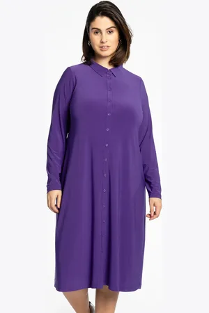 Yoek Blouse midi | Paars | Maat 38/40