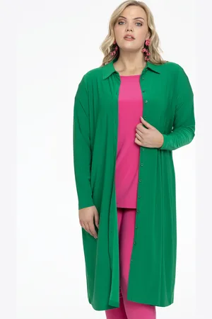 Yoek Blouse midi | Groen | Maat 38/40