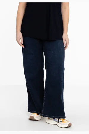 Yoek Jeans 5 pockets wide leg | Donker Blauw | Maat 38