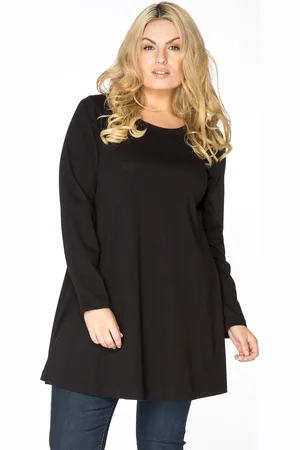 Yoek Tuniek wide bottom | Zwart | Maat 38/40
