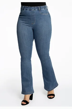 Yoek Jegging bootleg denim | Indigo | Maat 40