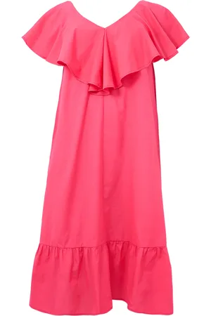 Yoek Jurk Swing met ruches SOFT | Roze | Maat 38/40