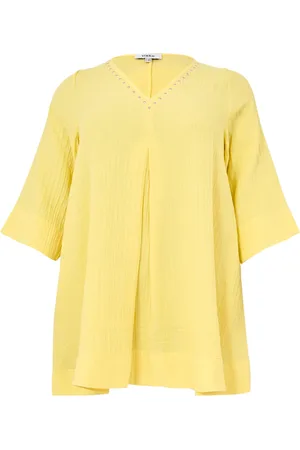 Yoek Tuniek Swing met plooi | Geel | Maat 38/40