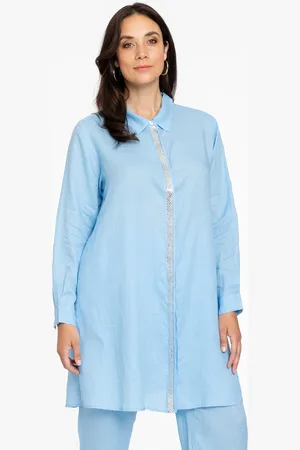 Yoek Blouse tape | Licht Blauw | Maat 38/40