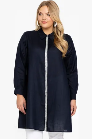 Yoek Blouse tape | Blauw | Maat 38/40