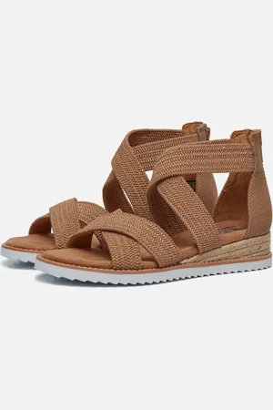 Skechers Bobs Desert Kiss Stretch Sandalen taupe