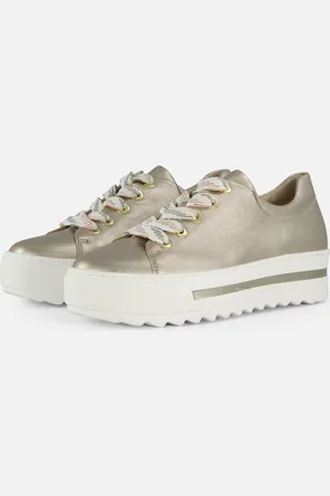 Gabor Sneakers goud Leer