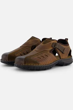 Outfielder Sandalen Leer