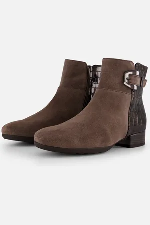 Gabor Enkellaarsjes bruin Suede