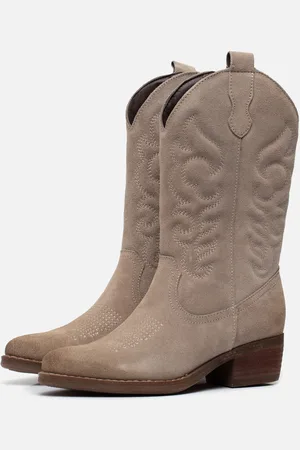 Muyters Cowboylaarzen beige Suede