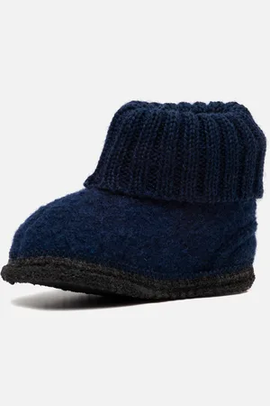 Bergstein Cozy slofjes blauw Schapenwol