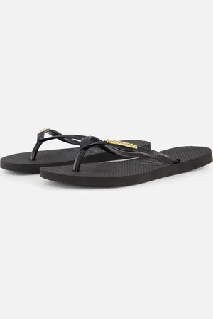 Havaianas Slim Logo Metallic Slippers Rubber