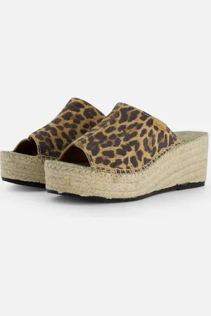 Toni Pons Ivori Leopard Espadrilles Leer