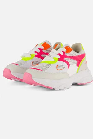 Muyters Neon Sneakers wit Synthetisch