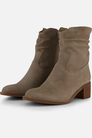 Aqa Plooi Enkellaarsjes Suede