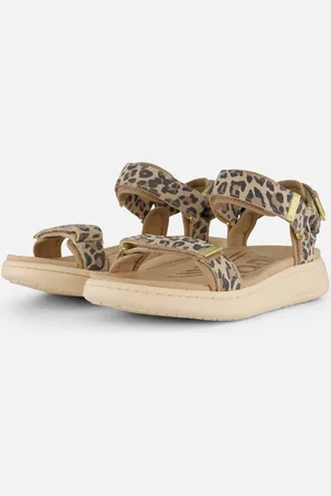 Woden Line Leopard Sandalen Leer