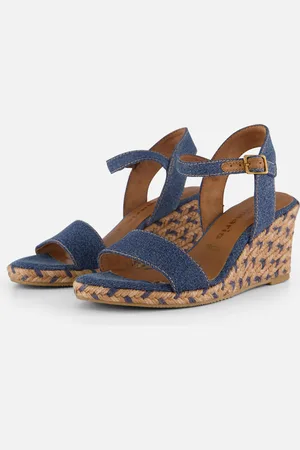 Tamaris Espadrilles met hak Textiel