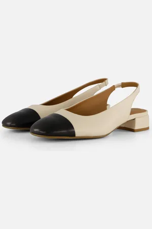 Linea Zeta Slingbacks beige Leer