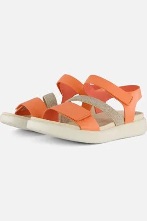Ecco Flowt W Sandalen oranje Leer