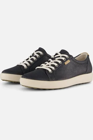 Ecco Soft 7 W Sneakers zwart Leer