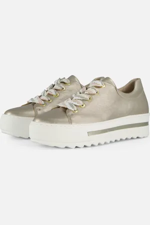 Gabor Sneakers goud Leer
