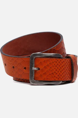 Ziengs Riem krokodillenprint Leer