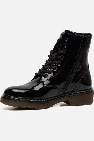 Muyters Veterboots zwart Lak 40602