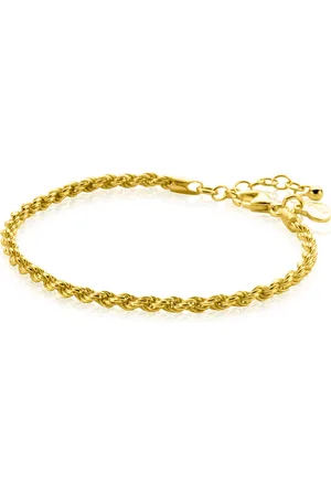 ZinZi Gold plated zilveren koord armband 2,6mm breed ZIA2386G