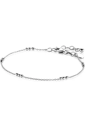 ZinZi Zilveren armband met fijne jasseron schakel en vijf trio-bolletjes 17-20cm ZIA2465