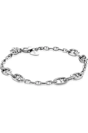 ZinZi Zilveren marine schakel armband met negen grotere marine schakels 5,8mm breed 17-20cm ZIA2407
