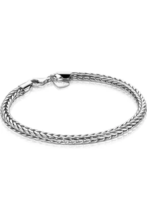 ZinZi Zilveren schakelarmband vossenstaart 4mm breed ZIA1925