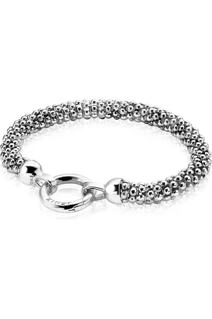 ZinZi Zilveren brede schakel armband 7mm breed, lengte 19cm ZIA733