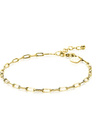 ZinZi Zilveren armband 14K geel verguld 2,5mm paperclip schakel ZIA2150G
