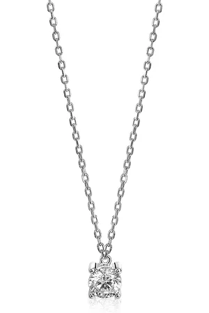 ZinZi Zilveren ketting chatonzetting rond 40-45cm ZIC1750