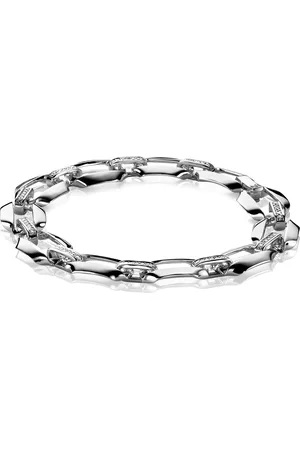 ZinZi Mart Visser by zilveren schakelarmband glad MVA2