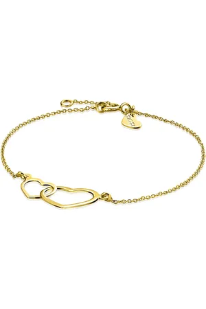 ZinZi Gold 14 karaat gouden jasseron armband open harten 18-20cm ZGA114