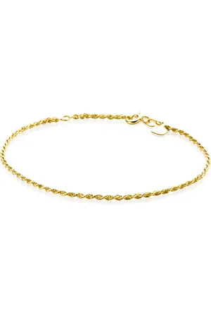 ZinZi Gold 14 krt gouden koord armband 1,6mm breed, lengte 17-19cm ZGA398