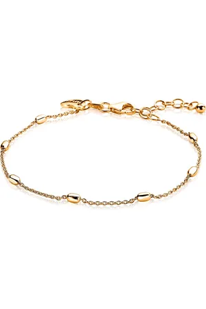 ZinZi Zilveren fantasie armband geel verguld ovaal 16,5-20cm ZIA1655G