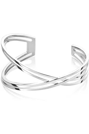 ZinZi Mart Visser by zilveren fantasie klem armband glad 30mm MVA12