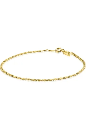 ZinZi Gold 14 karaat gouden fantasie schakel-armband 1,6mm breed ZGA295