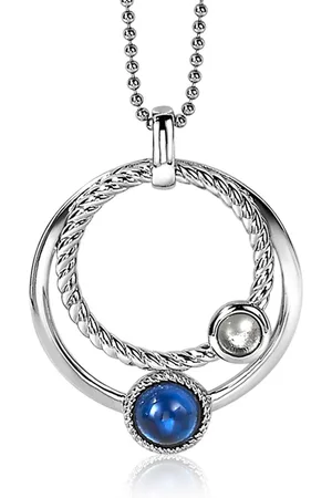 ZinZi Zilveren hanger ronde cirkels 32mm ZIH1963 (zonder collier)