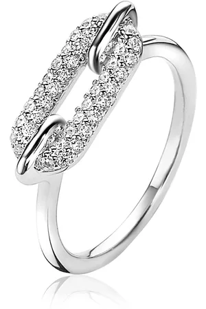 ZinZi Zilveren luxueuze ring ovaal ZIR1894
