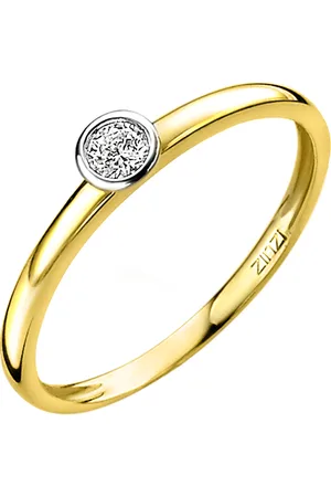 ZinZi Gold 14 karaat gouden aanschuifring rond ZGR147