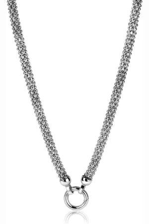ZinZi Zilveren schakelcollier 7mm breed, lengte 45cm ZIC733