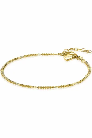 ZinZi Zilveren gourmet fantasie armband 14K geel verguld 2,7mm breed 17-20cm ZIA2157G